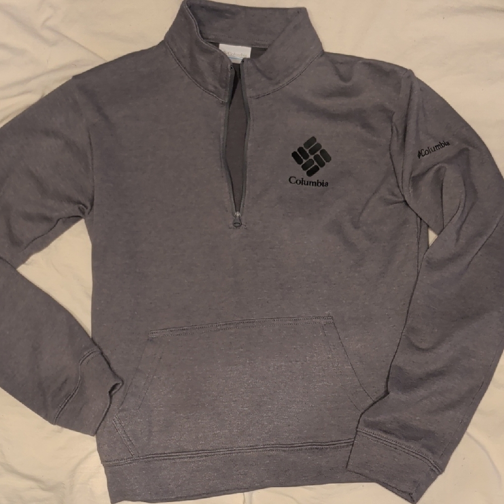 Columbia Women's Light Weight Charcoal Quarter Zip-Up Sweater